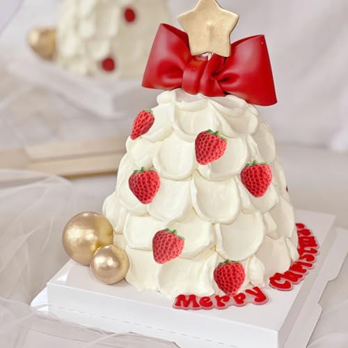 Strawberry Silicone Fondant Molds Set - 4Pcs for Baking & Crafts