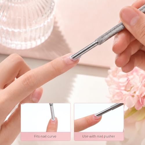 Dual-Ended Cuticle Pusher and 180 Grit Sandpaper Sheets Manicure Kit