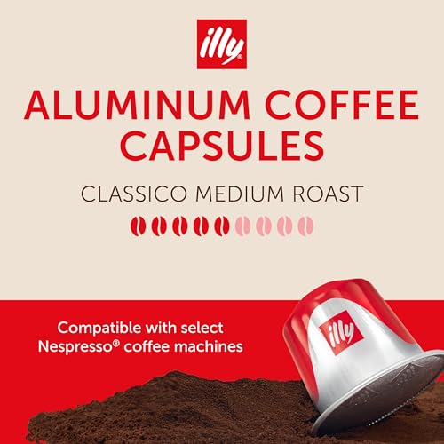 illy Classico Medium Roast Espresso Capsules, 200 Count (20 Packs of 10)
