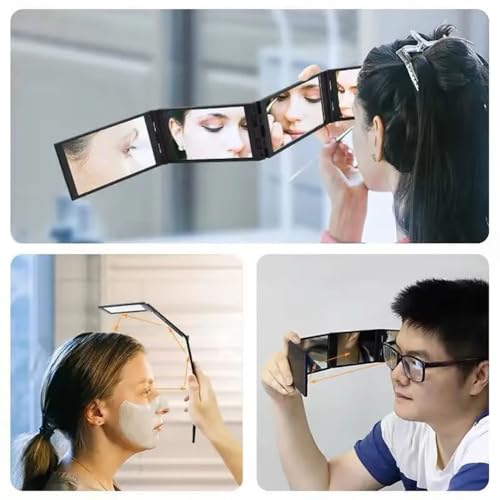 360 Degree Foldable Makeup Mirror for Hair Cutting & Grooming