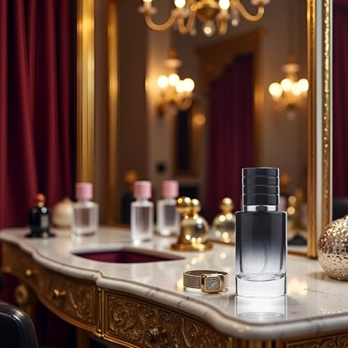 ZGLUZP 30ml Black Glass Perfume Atomizer Refillable Travel Spray Bottle