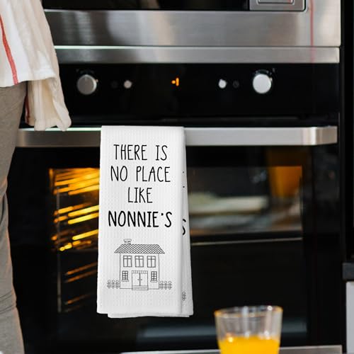 Nonnie Kitchen Towel Gift - Microfiber Waffle Weave Hand Towel 16x24