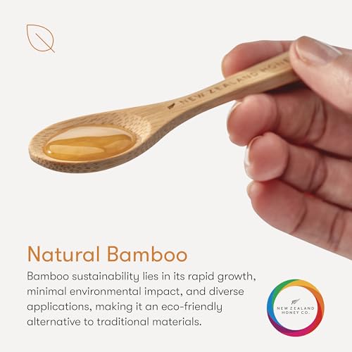 Manuka Honey Bamboo Spoon - Eco-Friendly & Reusable 4.7"