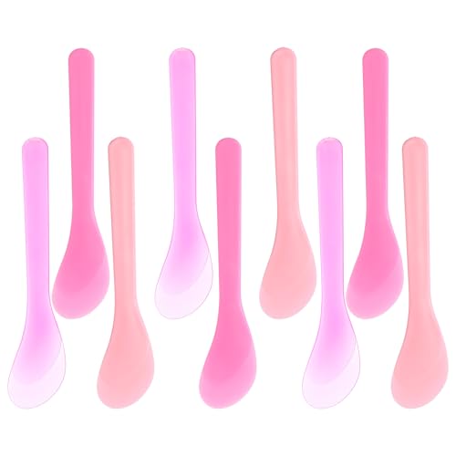 Tucnoeu 9-Piece Pink Facial Spatula Set for Skincare and Makeup