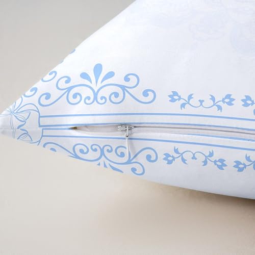 Blue J Throw Pillow Cover 16"x16" - Watercolor Floral Bow Design