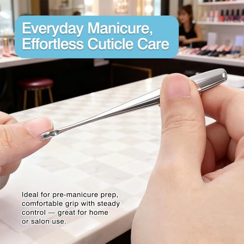 5-Piece Stainless Steel Cuticle Pusher & Manicure Tool Set
