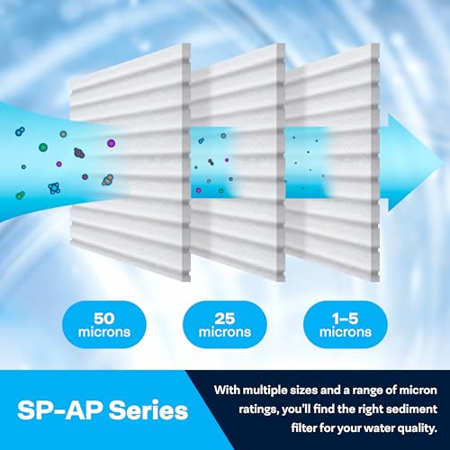 SpiroPure SP-AP110 10x2.5 5 Micron Grooved Melt-Blown Polypropylene Sediment Water Filter Cartridge SGC-25-1005 AP110 (Case of 24)