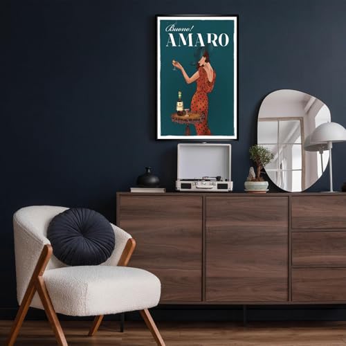 Retro Italian Drink Canvas Poster - Vintage Cocktail & Bar Cart Wall Art