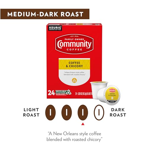 Community Coffee & Chicory Coffee Pods for Keurig K-Cup, 72 Count (6 Pack)