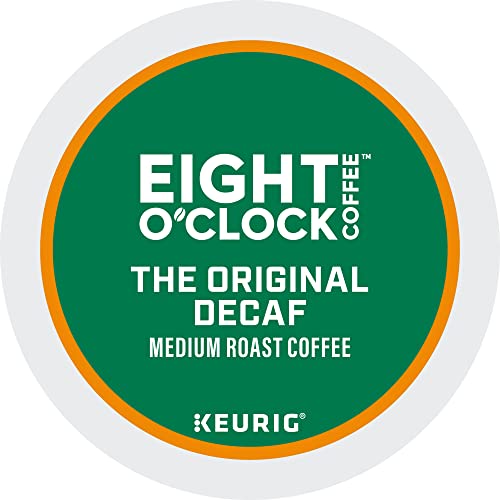 Eight O'Clock Coffee The Original Decaf, Single-Serve Keurig K-Cup Pods, Medium Roast Coffee Pods, 60 Count