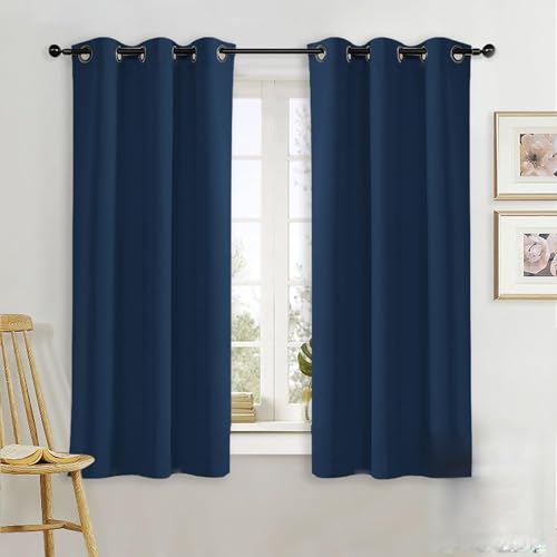 NICETOWN Moroccan Blue Blackout Curtain Panel, 42" x 63"