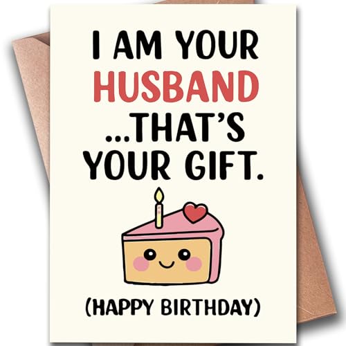 Funny Birthday Card for Wife | Luxurious Silk Finish | 7x5in