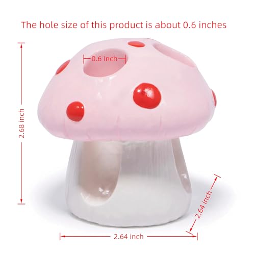 Hodao Pink Mushroom Toothbrush Holder - 3-Hole Organizer for Kids