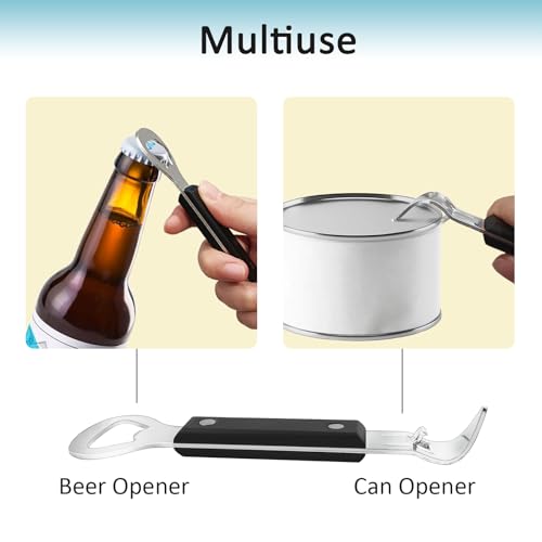 KTOJOY Little Cook 2-in-1 Can & Bottle Opener - Black, Model 6.1, Stainless Steel