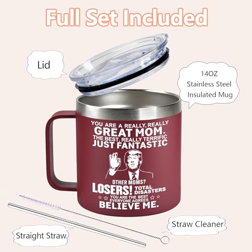 Likeny 14oz Insulated Coffee Mug - Mother's Day Gift for Mom