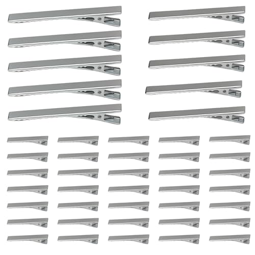 Ceemiaa 45PCS Silver Metal Hair Clips Set – 3 Sizes Non-Slip Curling & Styling Grips with Storage Case