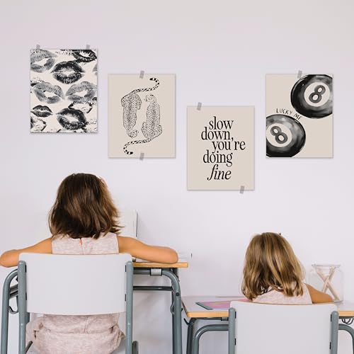 BESERH Retro Leopard Print Wall Art Set of 4 - 8x10 Inches