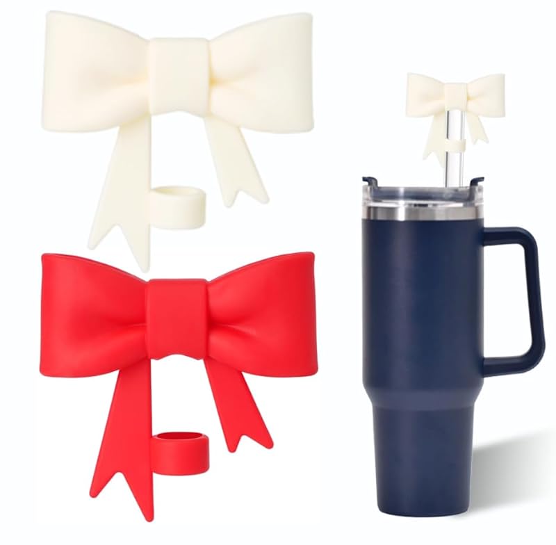 Bow Straw Cover for Stanley 40 & 30 Oz Cups - Silicone Topper