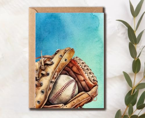 Funny Baseball Birthday Card - 5x7 Greeting Card for Baseball Lovers