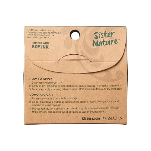 KISS Sister Nature False Eyelashes - Willow 14mm Reusable Wispy Lashes