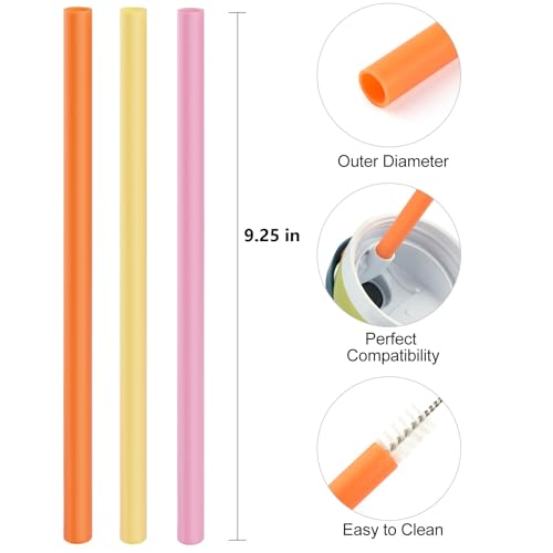 Replacement Straws for Owala FreeSip 40 Oz Bottle - Pink, Orange, Yellow