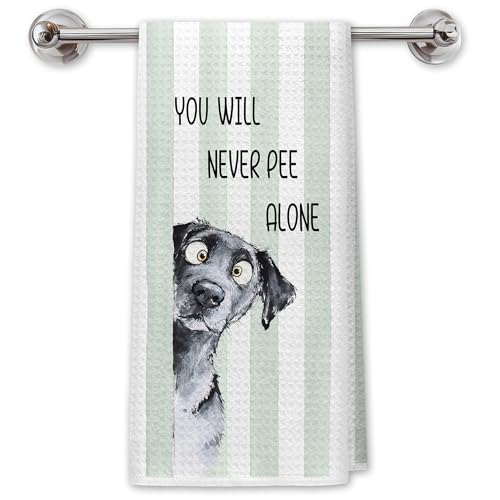 Funny Labrador Retriever Bathroom Hand Towel - 16x24in