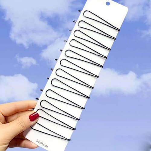 GANPUB 12Pcs Black Vintage Mini Bobby Pins for Women Hair Styling