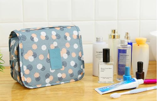 Sechunk Waterproof Hanging Toiletry Bag & Travel Makeup Organizer - Pink Smile