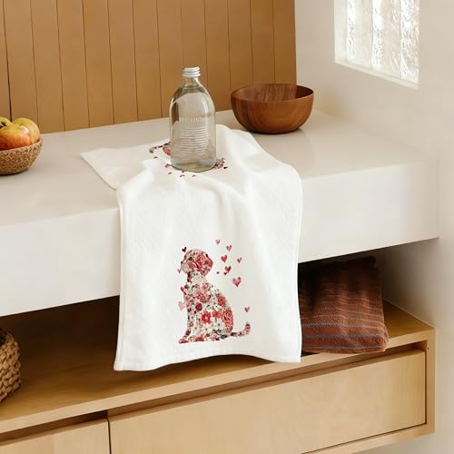 Valentine's Day Labrador Retriever Decorative Hand Towels - 16x24 in