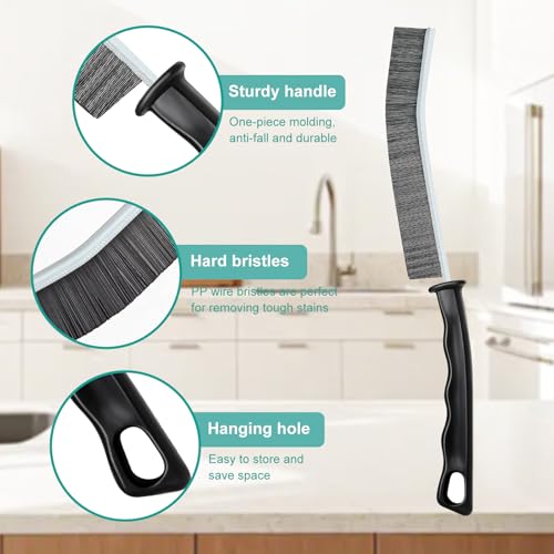 GRINCHAT 5 Pcs Hard Bristle Crevice Cleaning Brushes for Household, Kitchen & Bathroom