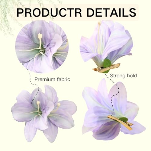 Artificial Tropical Plumeria Lily Flower Hair Clip for Beach Party