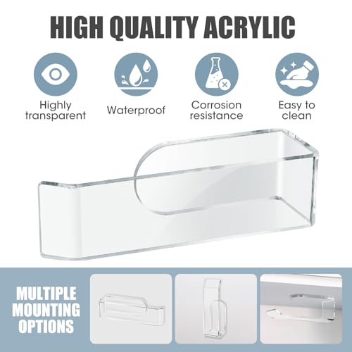 NiHome Clear Acrylic Hat Organizer Rack for Baseball Caps, No-Drill