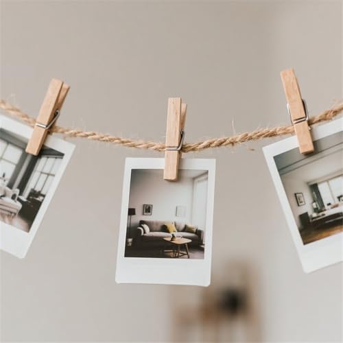 30 PCS Heavy Duty Wooden Clothespins - 2.9 Inch Rust Resistant Clips