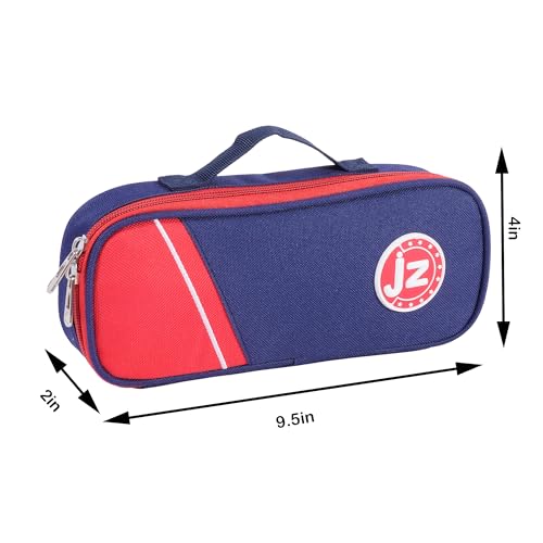 Large Capacity Oxford Pencil Case with Handle & Dual Zippers