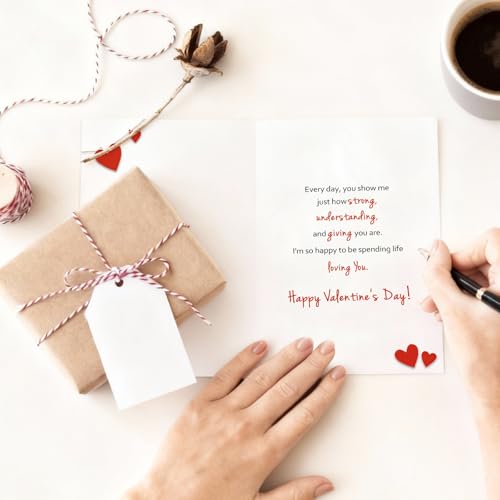 Heartfelt Valentine's Day Card for Husband - 8x5 Durable Design