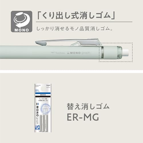 Tombow MONO Monograph Mechanical Pencil, 0.5mm, Purple Grip