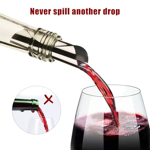 Silver Wine Pourer Discs - Drip-Free Reusable Pouring Spouts