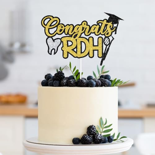 Congrats RDH Cake Topper for Dentist Graduation Party