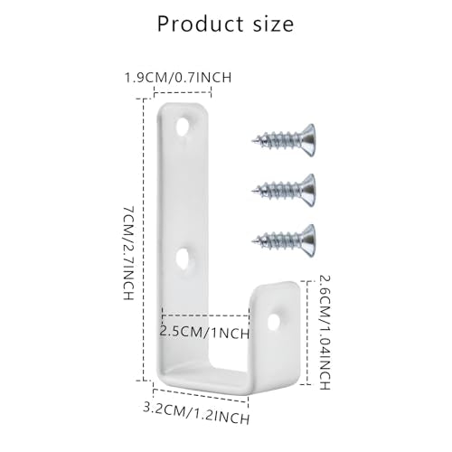 Bunk Bed Ladder Hooks - 2 Pack Durable Iron Hooks with PVC Coating