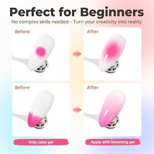 UNA GELLA Blooming Gel Nail Polish 15ml Super Clear Watercolor Marble