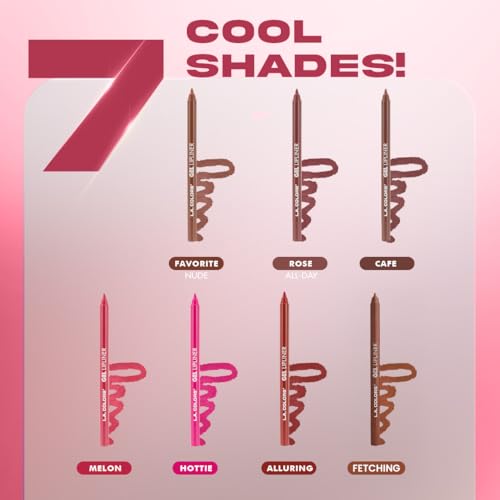 L.A. COLORS Gel Lipliner Melon CP678 Long-Wearing Lip Pencil