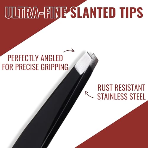 Pincer Professional Stainless Steel Grooming Set with Slanted Tweezers and Nail Clippers