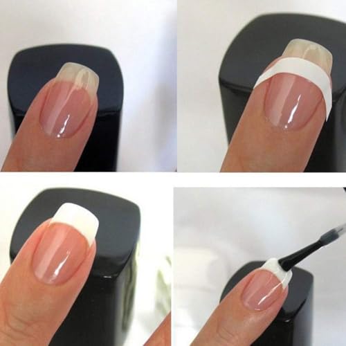 Czhotg 240 Pcs French Manicure Nail Art Tip Guide Stickers and Stencils