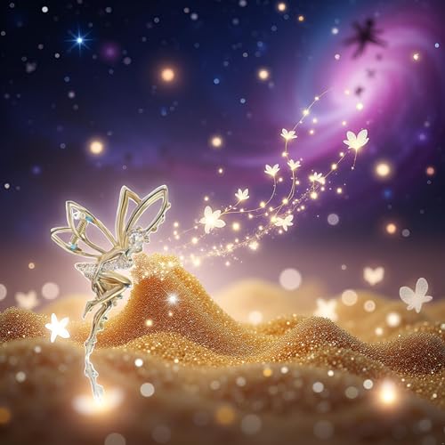 Rhinestone Metal Claw Clip Gold Crystal Fairy Hair Claw for Thick Hair