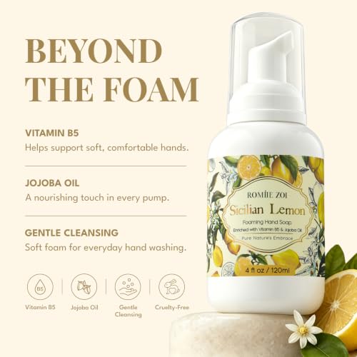 ROMIIE ZOI Foaming Hand Soap Sicilian Lemon 4 oz Travel Size