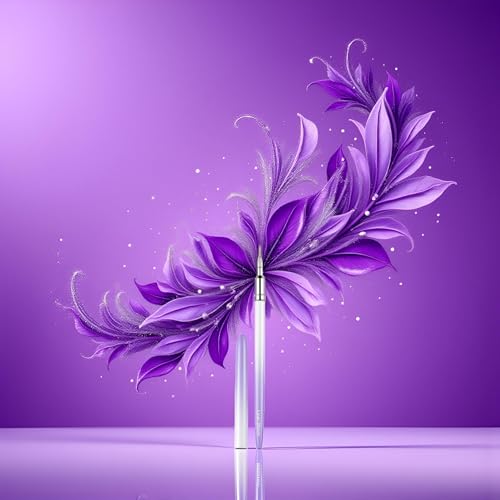 Zhuluck 25mm Nail Art Liner Brush - Purple Precision Painting Tool