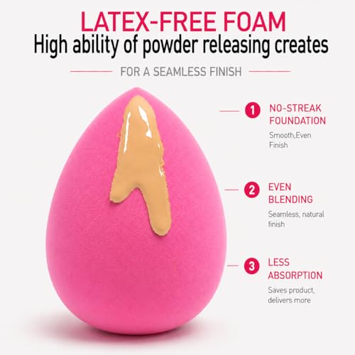 RockFancy Latex-Free Makeup Sponge Soft Wet & Dry Beauty Blender