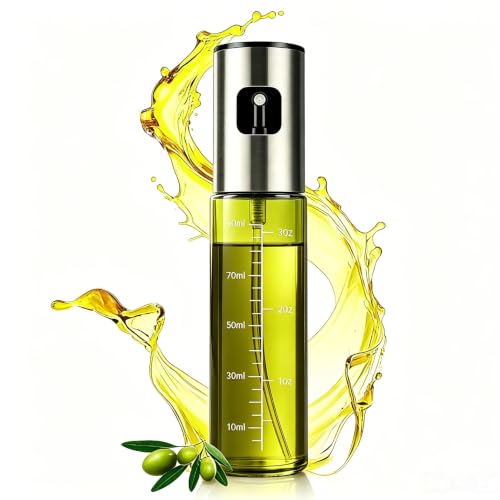 Eavkoar Olive Oil Sprayer - 100ml Light-Blocking Glass for Air Fryers & BBQ