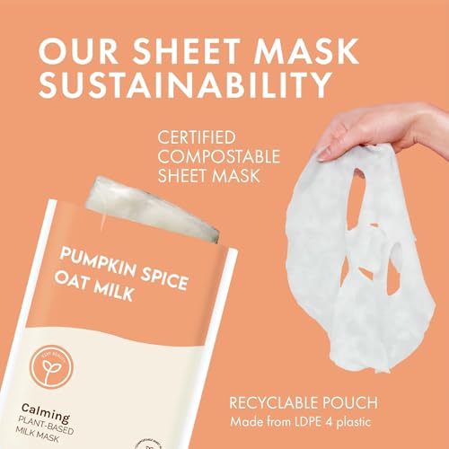 ESW Beauty Pumpkin Spice Oat Milk Sheet Face Mask for Sensitive Skin
