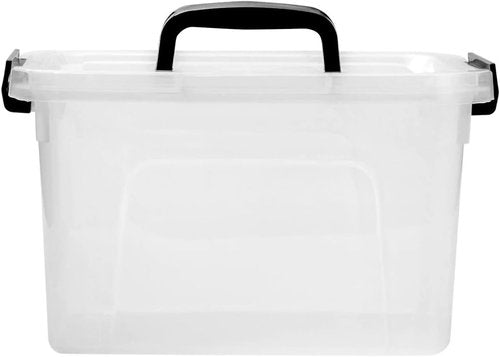 Clear Storage Latch Box by Sterilite - 6 Quart Plastic Containers with Lids | 6-Pack Set